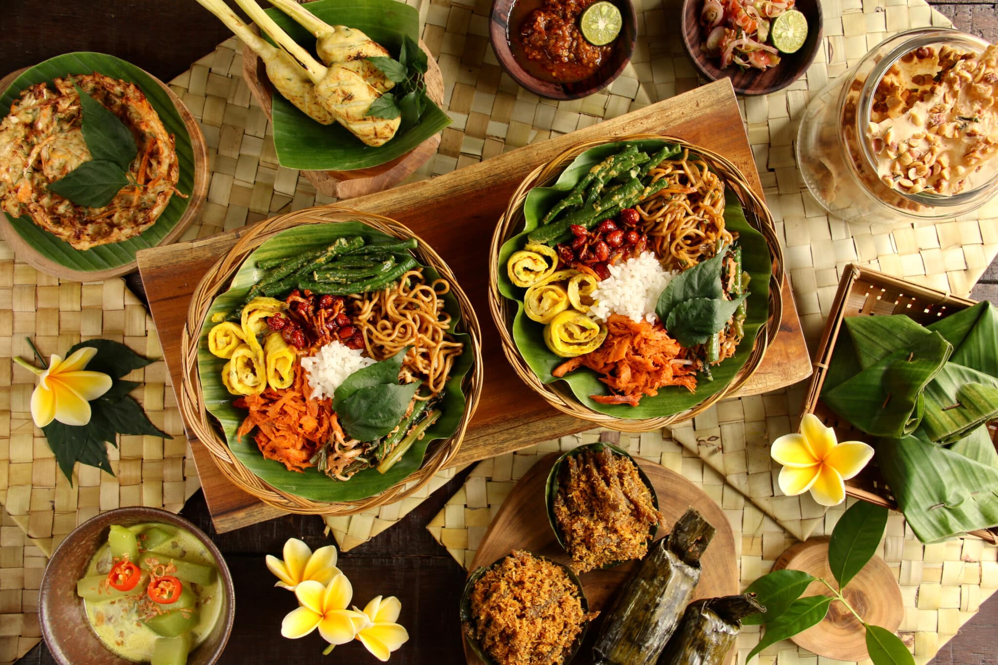 Plat de riz traditionnel de Bali