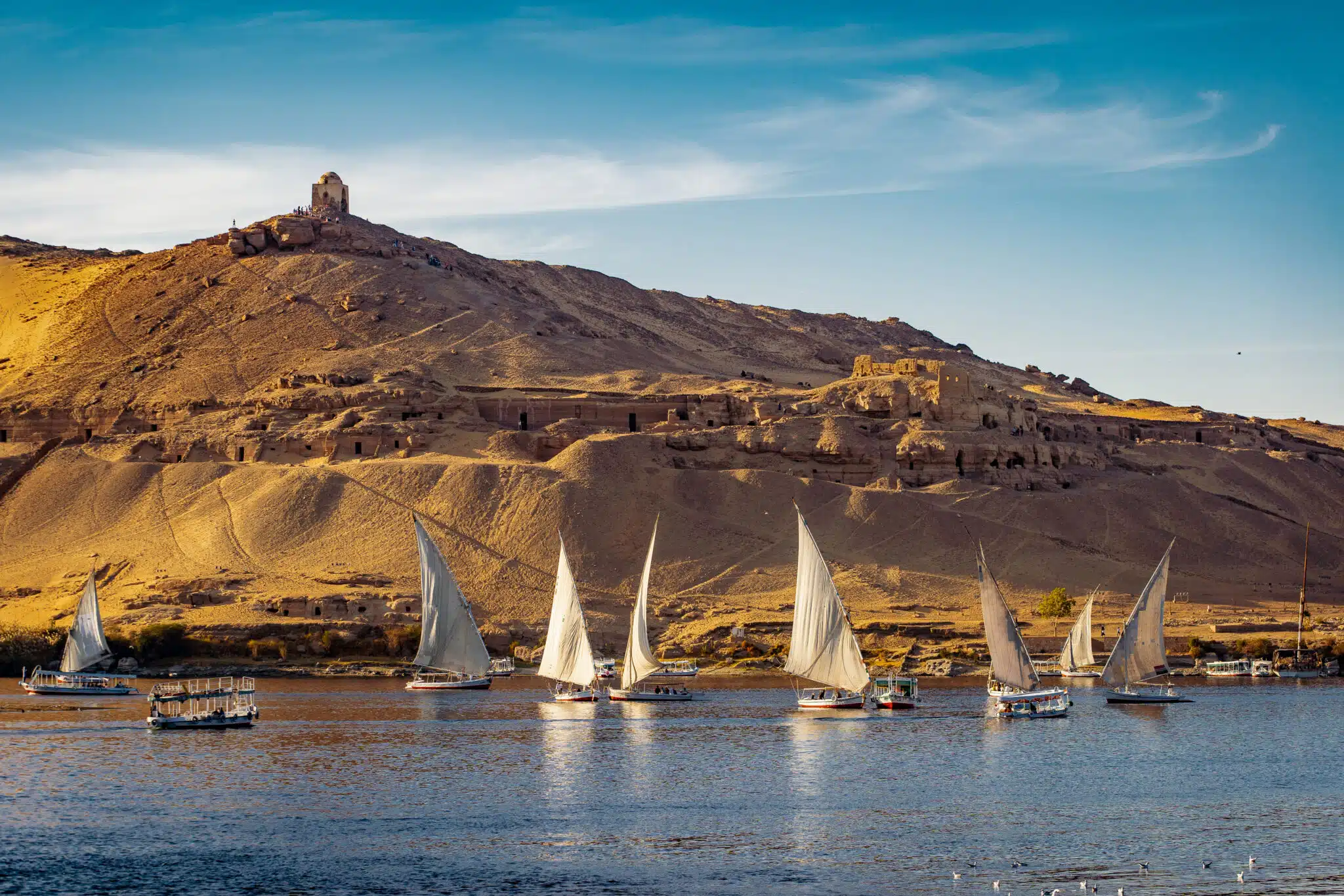 Coucher de soleil sur Luxor et le Nil