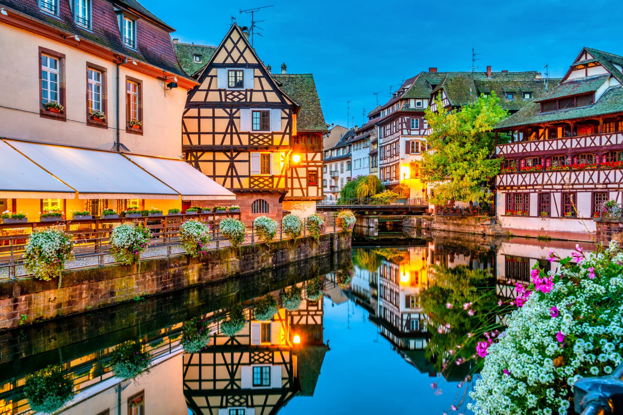 Canal à Strasbourg en Alsace