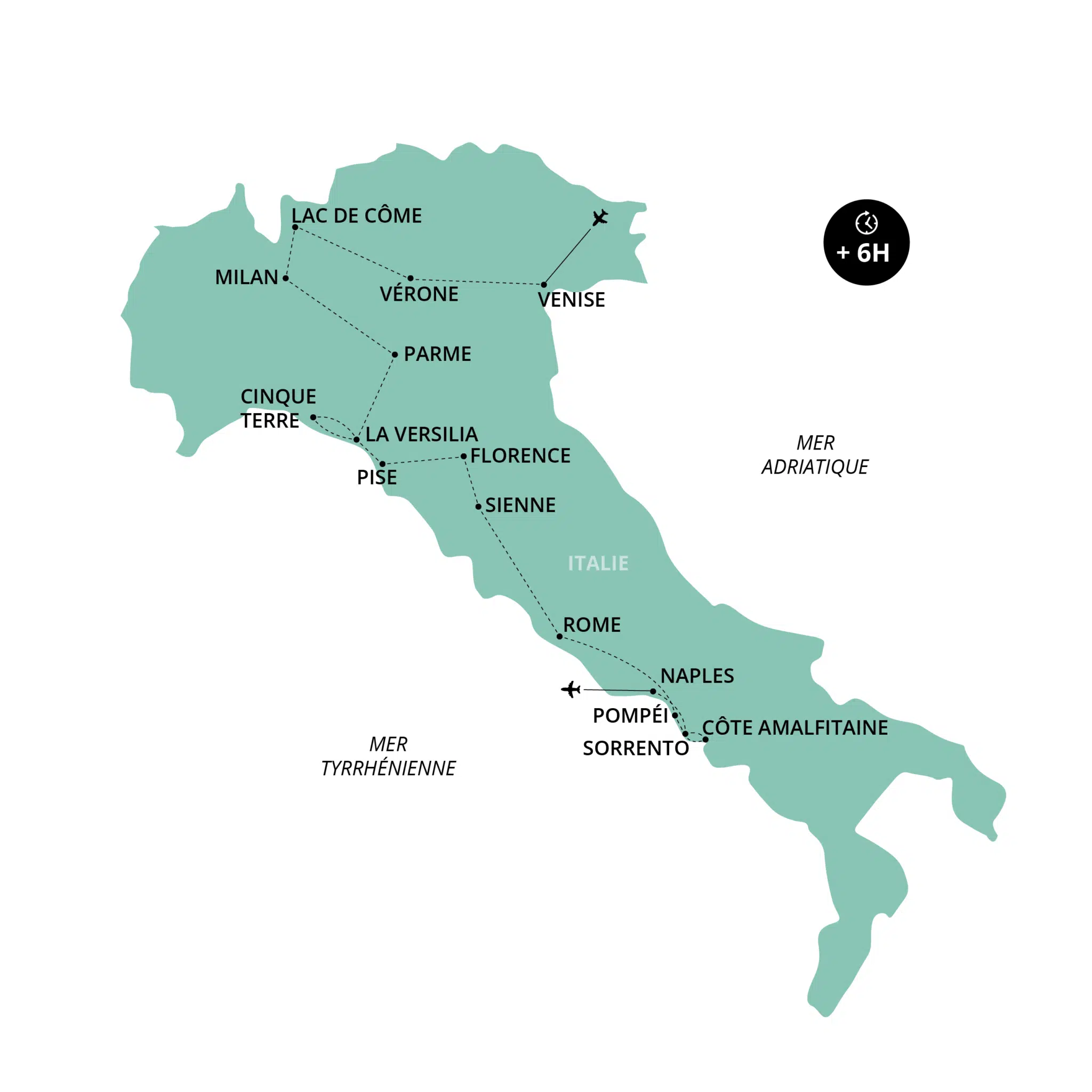 Itinéraire voyage organisé en Italie